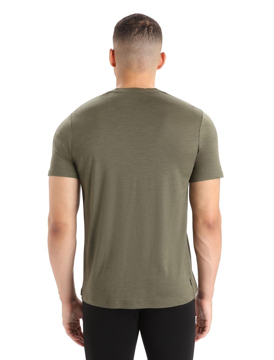 Loden Icebreaker Merino Tech Lite II Short Sleeve Tee Men's T Shirts | AU 1167LISH